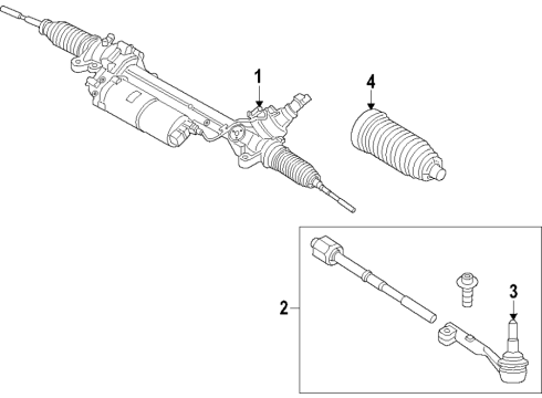 2022 BMW Z4 Steering Column & Wheel, Steering Gear & Linkage Diagram 3