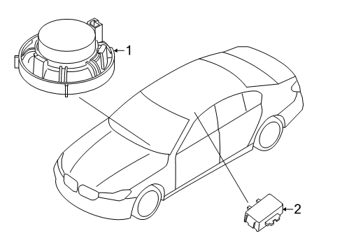 2023 BMW 540i xDrive Communication System Components Diagram