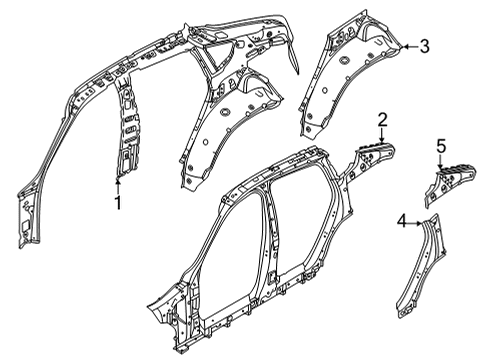 2024 BMW X6 M Inner Structure - Quarter Panel Diagram