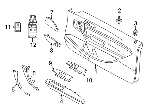 2021 BMW 230i Interior Trim - Door Diagram