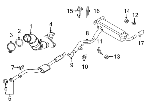 2023 BMW 330i TAILPIPE TRIM BLACK GLOSS Diagram for 18305A27118