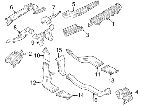 2024 BMW X1 AIR CHANNEL Diagram for 64229496546