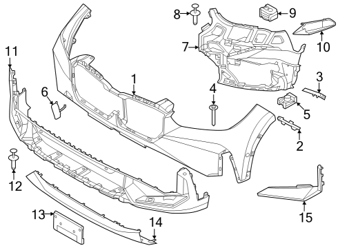 2023 BMW X1 COVER FOR TOWING EYE PRIMED Diagram for 51115A09BB1