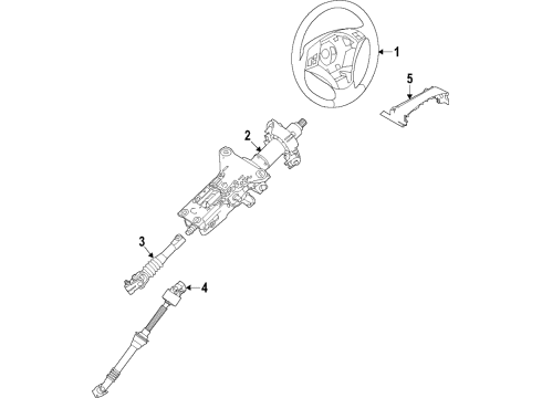 2021 BMW M850i xDrive Steering Column & Wheel, Steering Gear & Linkage Diagram 1