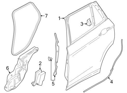 2022 BMW X1 Door & Components Diagram 2