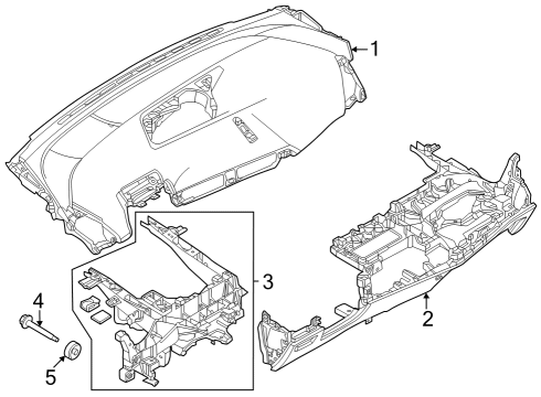 2022 BMW iX Cluster & Switches, Instrument Panel Diagram 4