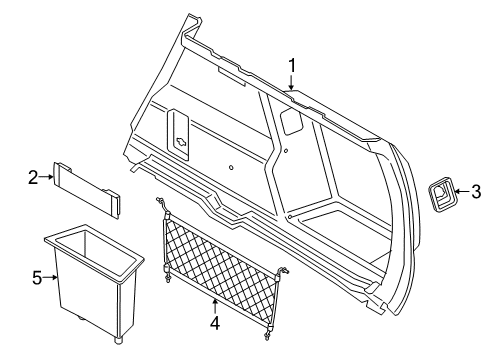 2022 BMW X1 Interior Trim - Rear Body Diagram 3