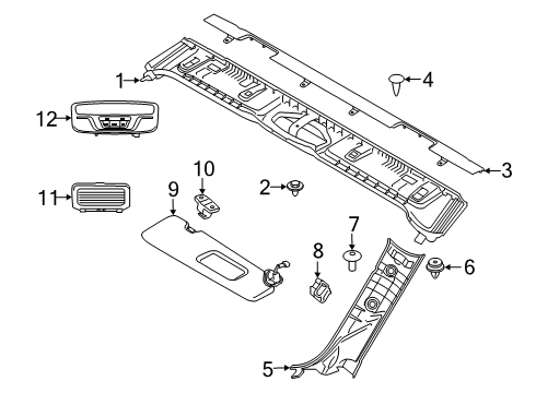 2021 BMW M850i xDrive Interior Trim - Roof Diagram 1