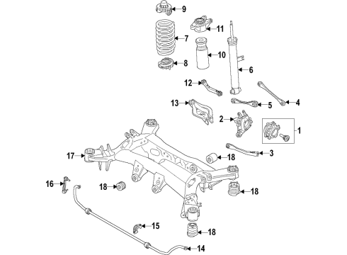 2022 BMW Z4 REAR AXLE CARRIER Diagram for 33318837903