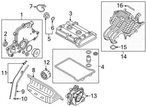 2021 BMW i3s Engine Parts, Mounts, Cylinder Head & Valves, Camshaft & Timing, Oil Pan, Oil Pump, Crankshaft & Bearings, Pistons, Rings & Bearings Diagram 1