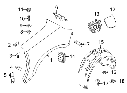 2022 BMW Z4 Quarter Panel & Components Diagram