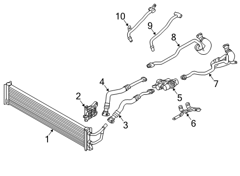 2021 BMW M760i xDrive Oil Cooler Diagram