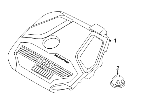 2023 BMW X1 Engine Appearance Cover Diagram