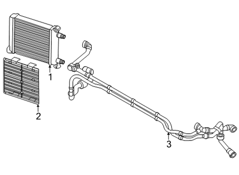 2021 BMW M235i xDrive Gran Coupe Radiator & Components Diagram 1