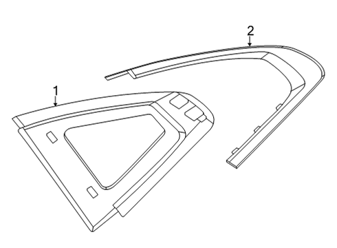 2024 BMW 228i Gran Coupe Glass & Hardware - Quarter Panel Diagram