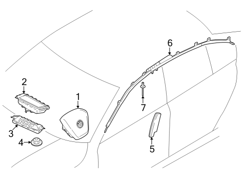 2024 BMW 760i xDrive Air Bag Components Diagram 1