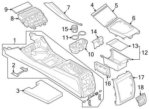 2024 BMW M4 CE.CONS.TRIM, FR.PASSENGER Diagram for 51169502525