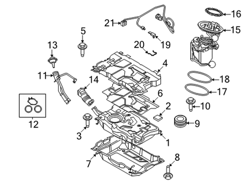 2020 BMW X3 SUPPLY MODULE Diagram for 16119468628