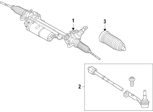 2021 BMW M3 Steering Column & Wheel, Steering Gear & Linkage Diagram 3