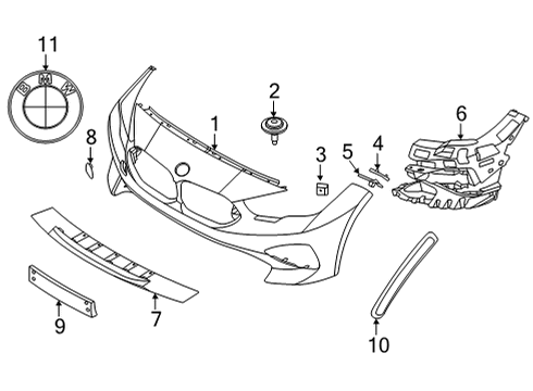 2022 BMW 228i Gran Coupe Bumper & Components - Front Diagram 2