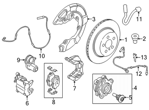 2022 BMW 840i xDrive Gran Coupe Parking Brake Diagram