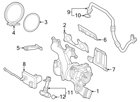 2024 BMW X6 M Turbocharger & Components Diagram 1