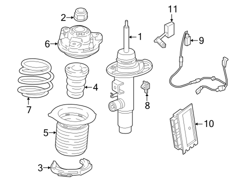 2024 BMW i4 Struts & Components - Front Diagram 1