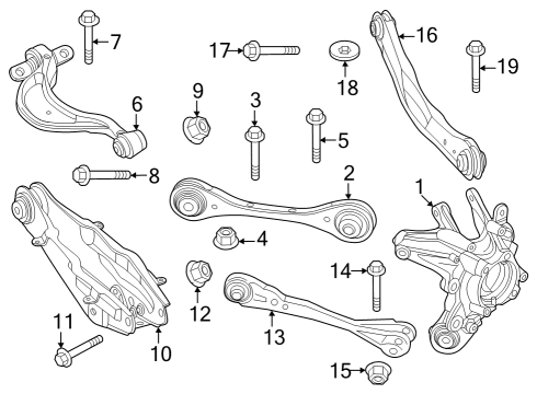 2022 BMW iX TRAILING LINK Diagram for 33308868688