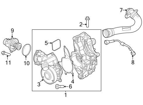 2021 BMW M3 Water Pump Diagram 2