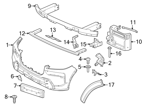 2023 BMW X7 Bumper & Components - Front Diagram 1