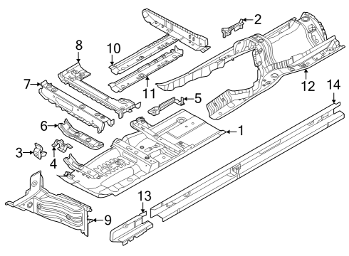 2023 BMW 430i xDrive Gran Coupe Floor Diagram