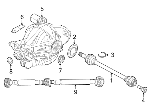 2023 BMW X3 M Axle & Differential - Rear Diagram 3