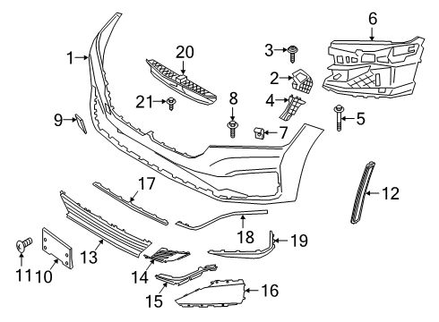 2022 BMW 750i xDrive Bumper & Components - Front Diagram 2