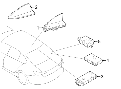 2023 BMW 430i xDrive Gran Coupe Antenna & Radio Diagram