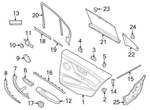 2019 BMW 330i xDrive DRIVE POWER WINDOW RIGHT REA Diagram for 61355A5C898