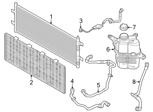 2024 BMW X1 RADIATOR LOW TEMPERATURE Diagram for 17119846885