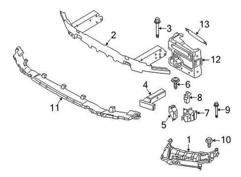 2023 BMW X3 M Bumper & Components - Front Diagram 2