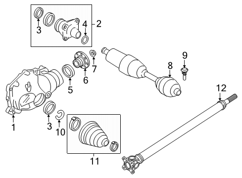 2022 BMW X4 Carrier & Front Axles Diagram