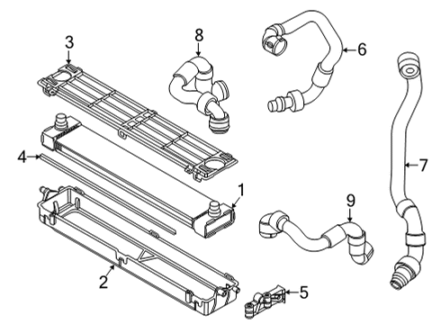 2024 BMW X5 M Radiator & Components Diagram 3