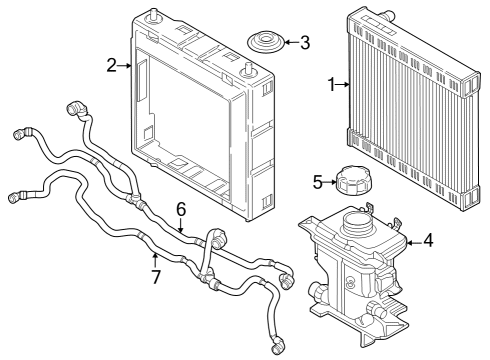 2024 BMW 760i xDrive Radiator & Components Diagram 1