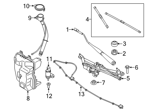 2023 BMW X2 Wipers Diagram 2