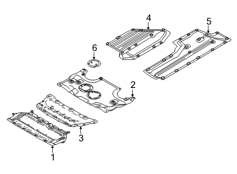 2022 BMW 750i xDrive Splash Shields Diagram 1