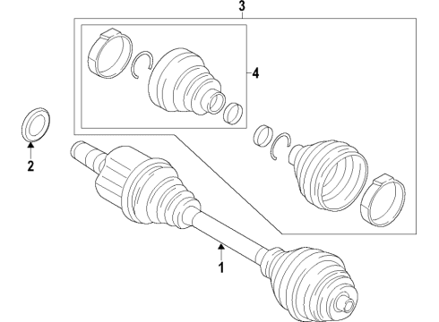 2023 BMW X2 Axle Shafts & Joints, Drive Axles Diagram