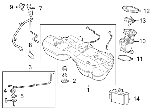 2023 BMW 740i Fuel System Components Diagram