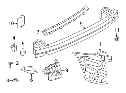 2022 BMW M4 Bumper & Components - Rear Diagram 2