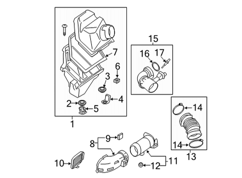 2023 BMW M850i xDrive Gran Coupe Air Intake Diagram