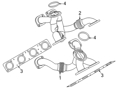 2024 BMW M8 Exhaust Manifold Diagram