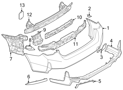 2022 BMW i4 Bumper & Components - Rear Diagram 2