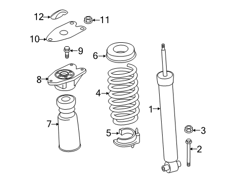 Rear Coil Spring Diagram for 33536851727