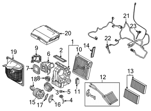 2021 BMW 228i Gran Coupe Blower Motor & Fan Diagram